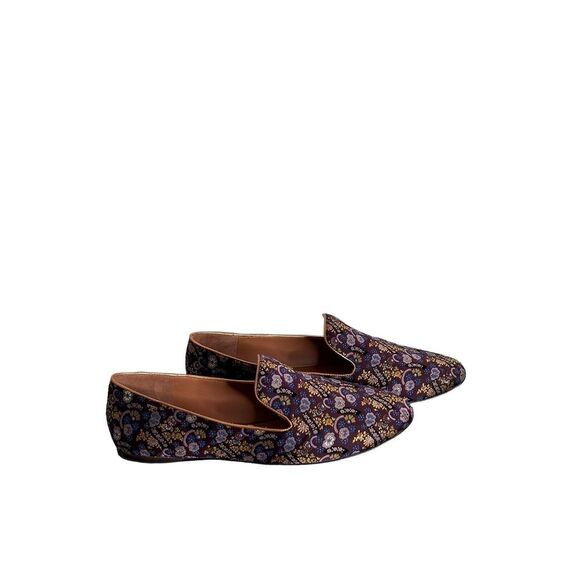 Tory Burch holiday jacquad/gold 5mm smoking slipper, size 11, BNIB,MSRP$313 - Picture 5 of 8